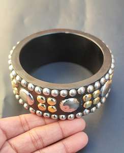 Kada สร้อยข้อมือทำด้วยมือทำจากไม้กลมข้อมือเครื่องประดับแฟชั่นชาติพันธุ์เครื่องประดับออกแบบวัฒนธรรมสำหรับผู้หญิง - Product Image 1