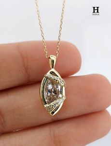Pendentif en diamant marquise de luxe, bijoux en diamant cultivé en laboratoire/naturel en gros, fournisseur OEM/ODM - Product Image 2