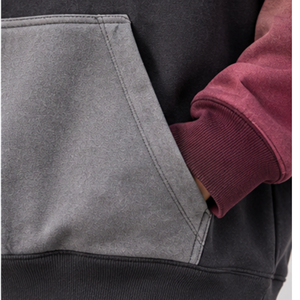 Color Blocked Hoodie <b>Women</b> Casual <b>Sweatshirt</b> With Pockets Front Logo Design Autumn Wear Knitted Cotton Material - Product Image 4
