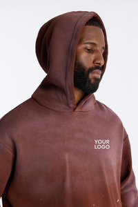 Sweat à capuche personnalisé brodé pour homme, sweat à capuche en molleton de coton, sweat à capuche bio pour homme, sweats à capuche personnalisés pour homme, sweats à capuche pull-over pour homme - Product Image 3
