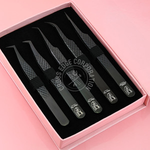 แหนบขนตาปลอมแบบเส้นใยโค้งสีดำแหนบแยกขนตาได้90องศาฉลากส่วนตัว - Product Image 2