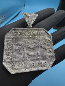 Hip Hop Logo Jewelry Men's Iced Out Custom Letter <b>Pendant</b> 925 Sterling <b>Silver</b> VVS Moissanite Diamond Name <b>Initial</b> Logo <b>Pendant</b> - Product Image 6