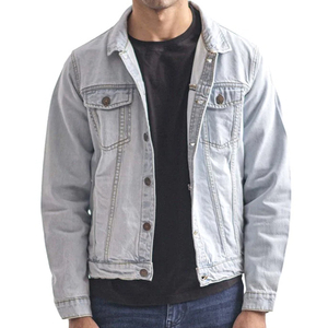OEM <b>Custom</b> Made High Quality Men's <b>Jacket</b> Breathable Cotton <b>Denim</b> Sustainable Fabric Casual for Winter Direct Wholesale Pakistan - Product Image 2