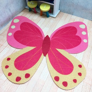 Nueva llegada 1:12 miniatura mariposa corazón alfombras cojines muebles juguetes para decoración de casa de muñecas - Product Image 2