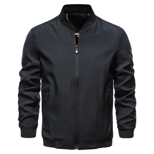 2026 New Stand Collar Zipper Men's Formal Bomber <b>Jacket</b> Business Casual Windproof Eco-Friendly Plaid Patchwork Autumn <b>Slim</b> <b>Fit</b> - Product Image 5
