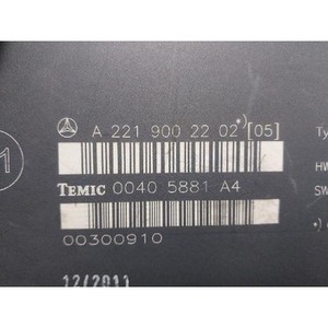 Unidad de Control Trasera para Clase S 2009-2013, Usada, OEM 2219002202 - Product Image 4