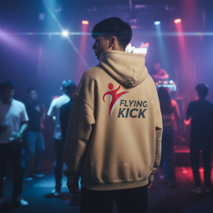 Sweat à capuche en coton épais personnalisé pour la vente en gros, imprimé, coupe oversize, décontracté, pour hommes - Product Image 6