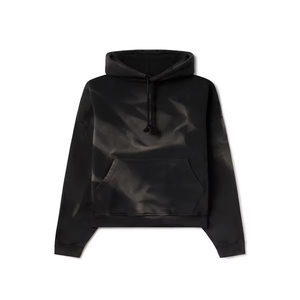 Sweat à capuche délavé OEM en coton molletonné surdimensionné pour homme, style urbain, personnalisé, écologique, vente en gros à prix abordable - Product Image 1