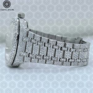 Charm_Jewells Stainless Steel Diamond <b>Watch</b> Tonneau Analog Dial Sapphire Crystal Luxury Fashion Unisex Folding Clasp - Product Image 4