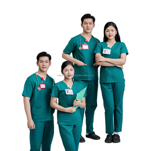 VENTE EN GROS vêtements d'hôpital uniforme doux/extensible gommages médicaux hommes/femmes soins infirmiers conception médecins manteau blanc FMF uniforme d'usine - Product Image 3