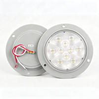 Feux arrière LED ronds de 4 pouces avec prises à montage en surface 12V pour remorques et camping-cars