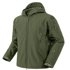 Chaqueta Táctica Verde Personalizada con Logotipo para Hombre – Sudadera Impermeable de Softshell para Exteriores OEM – Equipo Táctico al por Mayor - Product Image 1