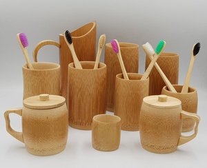 Whole Bamboo <b>Mug</b> for <b>Coffee</b> Drink OEM Logo Engraved Eco Friendly Bamboo Cup for Goods Holding - Product Image 3