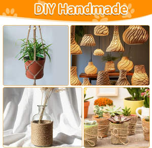 Ficelle en jute naturelle 100% écologique 1/4 (6 mm) x 328 pieds (100 mètres) 4 brins pour le tricot à la main, le tissage, l'artisanat, le jardinage, les cadeaux - Product Image 3