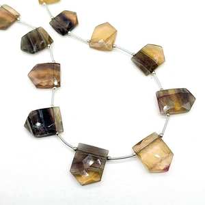 Collar de cuentas facetadas de fluorita multicolor, hecho a mano, estilo minimalista, gargantilla de cuentas para mujer, para la elaboración de joyería. - Product Image 2