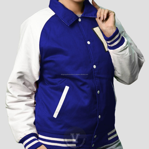 Chaqueta de sarga de algodón con letras para hombre de entrega rápida de alta calidad, chaqueta universitaria para hombre - Product Image 2