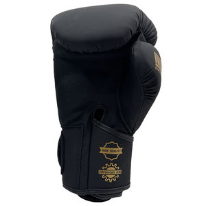 Guantes de Boxeo Muay Thai de Cuero Vacuno Genuino para Adultos, Diseño Nuevo, Ligeros, con Agarre Protector, Color Negro - Product Image 5