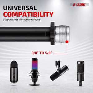 ขาตั้งไมโครโฟนแบบปรับได้พร้อมแขนยืดหดได้ รุ่น 5-Core Floor Model MS 080 SHORT สำหรับบันทึกเสียง - Product Image 3