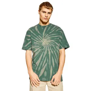 T-shirt hip hop imprimé en coton, streetwear décontracté ample, été, top vert, offre spéciale, collection