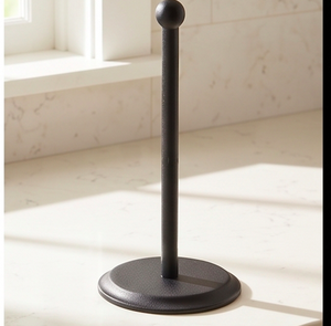 <b>Black</b> Cast Iron <b>Tissue</b> <b>Paper</b> Stand With Monogram Design Tabletop Napkin Holder For Kitchen Dining And Restaurant Use - Product Image 2