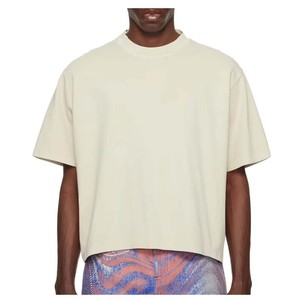 T-shirt vintage respirant à col rond pour homme, en jersey 300 g/m², coupe oversize, dernier design / T-shirt premium à col rond, épais, en promotion - Product Image 5