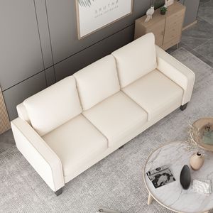 Moderno divano in tessuto Beige per soggiorno mobili eleganti - Product Image 5