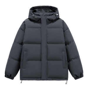 Veste matelassée légère à capuche pour homme, vêtement d'extérieur chaud et isolé pour l'hiver, avec fermeture éclair intégrale sur le devant et poches latérales - Product Image 4