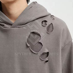 Nuevo Diseño, Sudaderas con Capucha de Algodón para Hombre, Estilo Desgastado, Corte Holgado, Tejido de Felpa, Transpirable y Ecológico, Hecho en Pakistán - Product Image 5