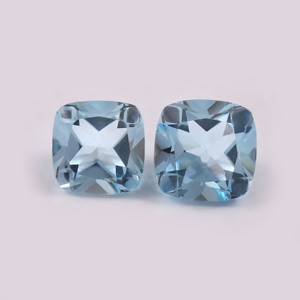 Topaze bleue ciel naturelle 18x18 mm, taille coussin, facettée, calibrée, pierre précieuse lâche, qualité AAA, dureté 6.5-7, fabriquée à la main en Inde - Product Image 4