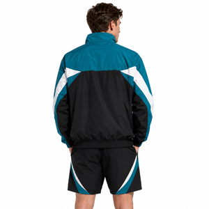 Men's Color Blocking Racer Jacket Custom Logo Zip Front Sporty Track Suit Sets Breathable Polyester Spring Wear men's jackets - Product Image 4