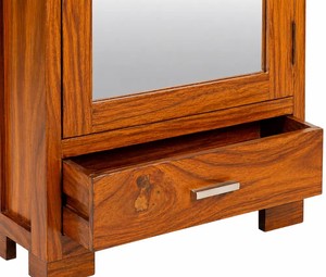 Solid Wood Ultra-<b>Slim</b> <b>Mirror</b> Cabinet | 72 Inch Full Length <b>Mirror</b> Jewelry Armoire | Wholesale Bedroom Furniture - Product Image 5