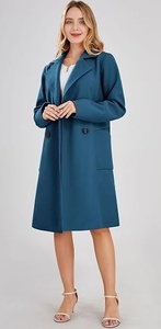 Manteau long en polaire rose pour femme, décontracté, d'hiver, à manches longues, col rabattu, ouvert sur le devant, épais, couleur unie - Product Image 6