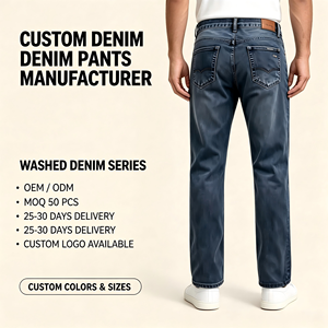 Pantalones Vaqueros Elásticos para Hombre, Estilo Casual de Negocios, Corte Recto Holgado, Lavado Bleach, Versátiles para Trabajo y Uso Diario, Nueva Colección Verano Otoño Invierno - Product Image 2
