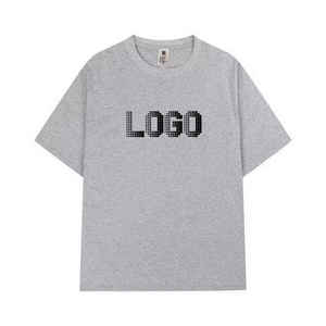 Camiseta de algodón grueso para hombre al por mayor – Camiseta lisa lavada de cuello redondo extragrande |   Personalizable - Product Image 4