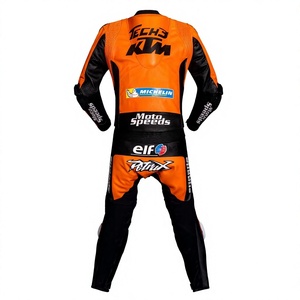 ชุดแข่งรถมอเตอร์ไซค์ Danilo Petrucci MotoCP หนังวัวและหนังจิงโจ้ หนา 1.3 มม. พร้อมเกราะป้องกัน CE - Product Image 2