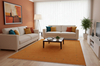 Tapis moderne de grande taille en coton tissé à la main, rouge terre cuite, de luxe, uni, anti-rouille, anti-bactérien, à motif floral, écologique et adapté aux animaux de compagnie