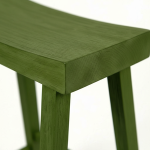 Tabouret de bar haut en bois d'hévéa massif, rond, moderne, minimaliste, mobilier de maison durable et léger - Product Image 4