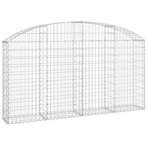 Cesta de Gabión de Hierro Galvanizado Plateado 78.7x11.8x47.2 Pulgadas, Artículos de Jardinería - Product Image 2