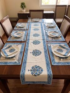 Unique Design Printed Table Mat Set with Matching <b>Runner</b> for Dining Decor and Home Daily Use Available At Reasonable Price - Product Image 5