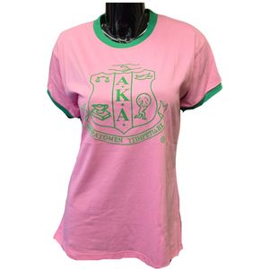 Camiseta de Algodón Rosa con Estampado Gráfico para Mujer, Manga Corta, Informal, Cómoda y Elegante para Uso Diario - Product Image 1