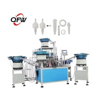 Machine d'assemblage automatique de pompes à lotion contrôlée par PLC haute vitesse QFW, moteur 220V, garantie 1 an pour les usines de fabrication, 35 000 $