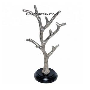 Expositor de Joyería en Forma de Árbol Gris, Multifuncional, Estilo Japonés, Diseño Moderno con Base Negra de Madera, Buena Calidad - Product Image 1