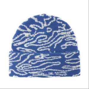 หมวกบีนนี่ถักลายม้าลายสำหรับฤดูใบไม้ร่วงฤดูหนาว - Product Image 6