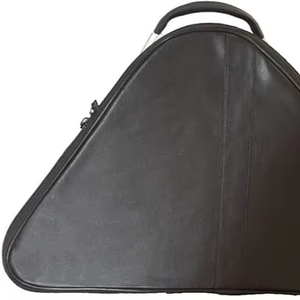 Masonic Chapeau Case - <b>Black</b> Leather Closure type Zipper Fit type Fitted Pattern Solid leather-type material, - Product Image 1