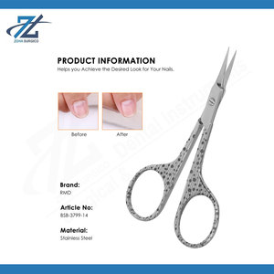 New Design Professional Stainless Steel Nail <b>Scissors</b> Straight Blade Safety Probe Adult Beauty Manicure Trimming <b>Scissor</b> - Product Image 2