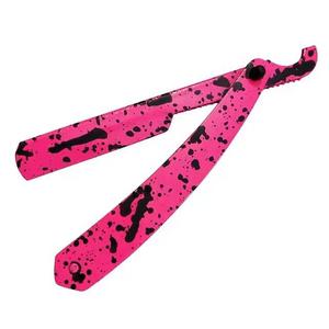 Yellow Speckled Barber <b>Razor</b> Stainless Steel Blade ABS Handle Single Blade Salon Grooming Tool <b>Bikini</b> Use - Product Image 2