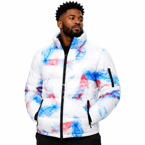 Chaqueta Acolchada Personalizada Sublimada para Hombre de Cosh International, Cuello Camisero, Diseño Color Block, Ropa de Calle Elegante, Ropa de Invierno - Product Image 1