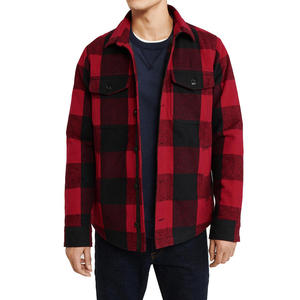 Veste de moto en Kevlar à carreaux rouges et noirs pour homme, manches longues, doublure matelassée, coupe-vent, vêtements d'hiver à prix abordable - Product Image 2
