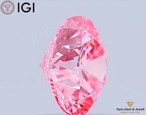 Diamante Cultivado en Laboratorio CVD de Corte Redondo, Color Rosa Intenso, Claridad VVS2, 1.00 Quilates, con Certificado IGI, 6.39 mm, para Colgante de Lujo - Product Image 5