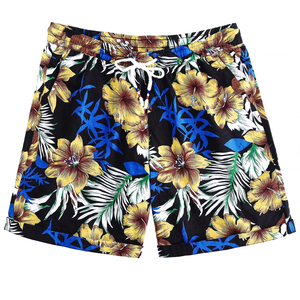 Men Lightweight <b>Shorts</b> Print Elastic Waist Drawstring Beach Summer Casual Holiday Colorful White top mens swim beach - Product Image 1